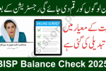 BISP Balance Status