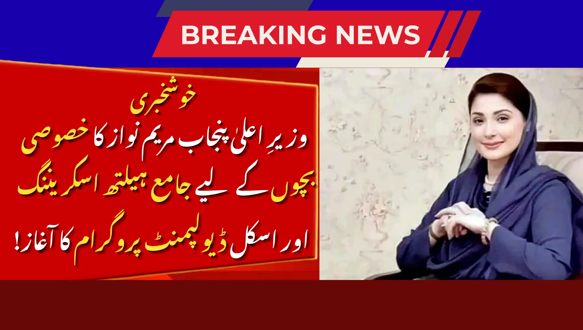 CM Punjab Maryam Nawaz Launches Comprehensive Health Screening and Skill Development Program