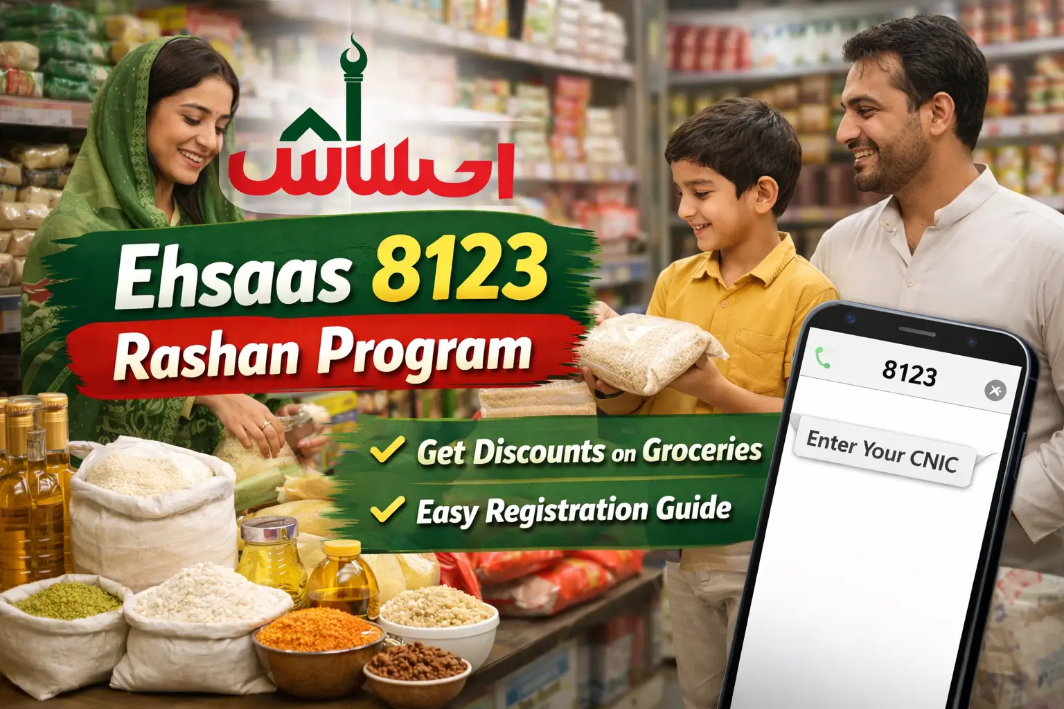 Apply for Ehsaas 8123 Rashan Program