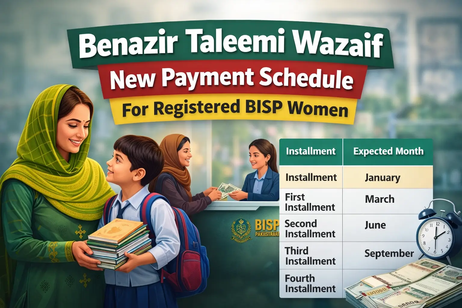 Benazir Taleemi Wazaif New Payment Schedule