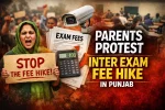 Parents Protest Inter Exam Fee Increase