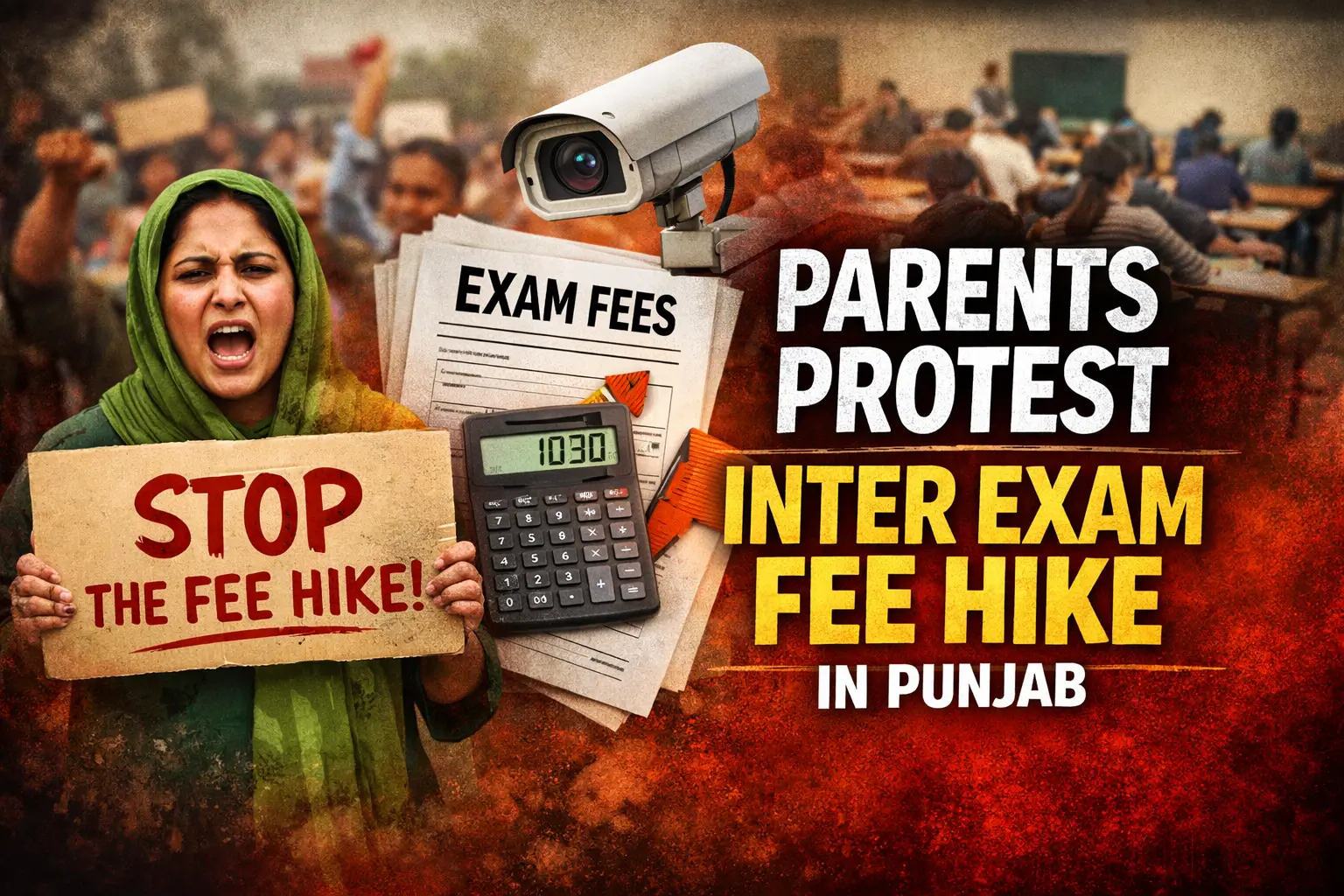 Parents Protest Inter Exam Fee Increase