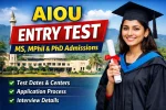 AIOU Entry Test Spring Schedule