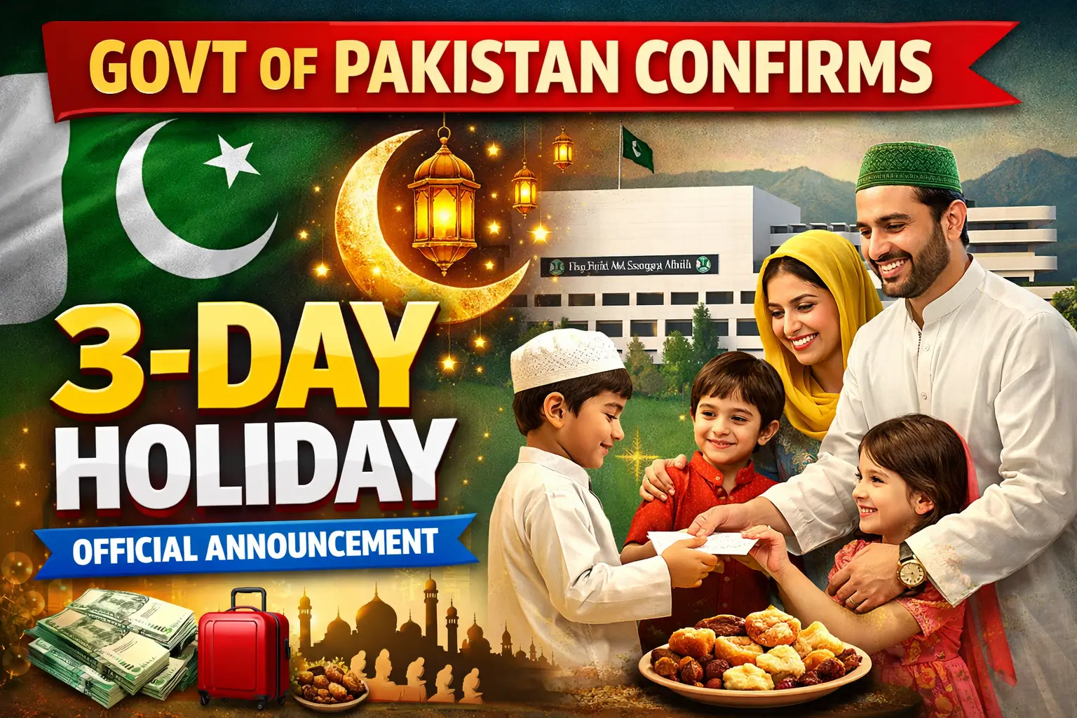 Government of Pakistan Confirms 3-Day Holiday