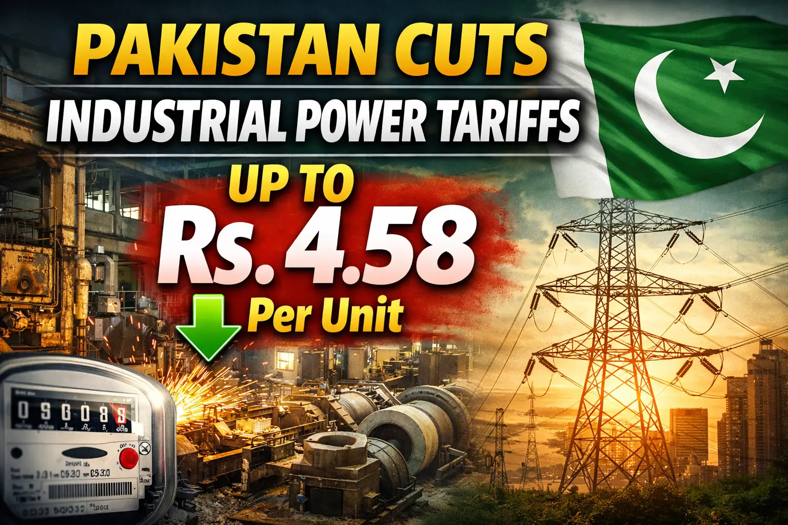 Pakistan Cuts Industrial Power Tariffs