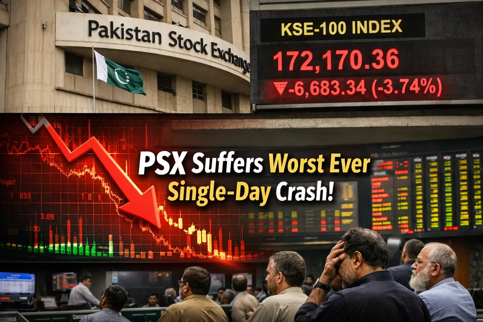 PSX Suffers Worst Ever Single-Day Crash After Losing Over 6600 Points Today