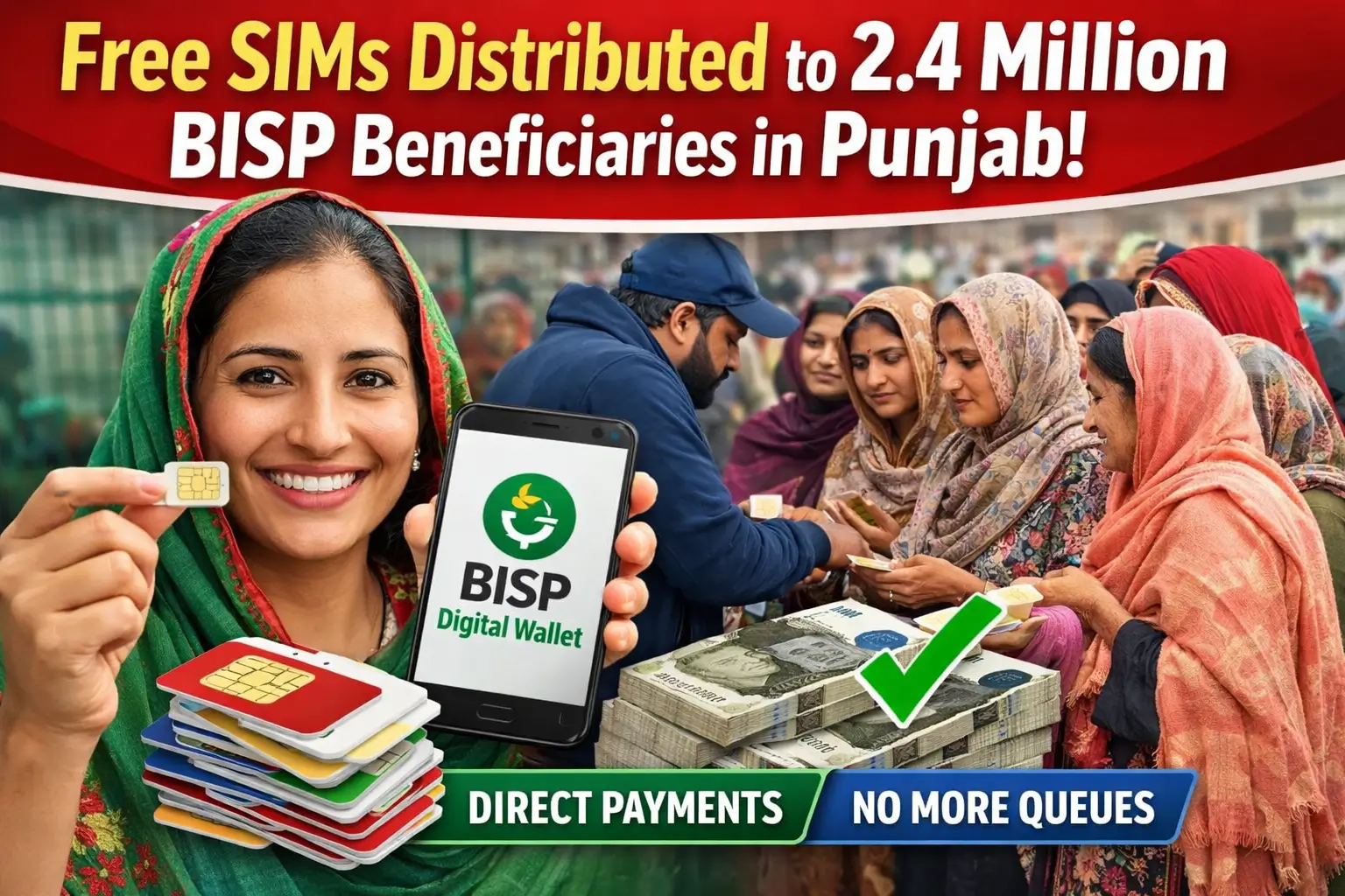 Free SIMs Distributed To 2.4 Million BISP Beneficiaries