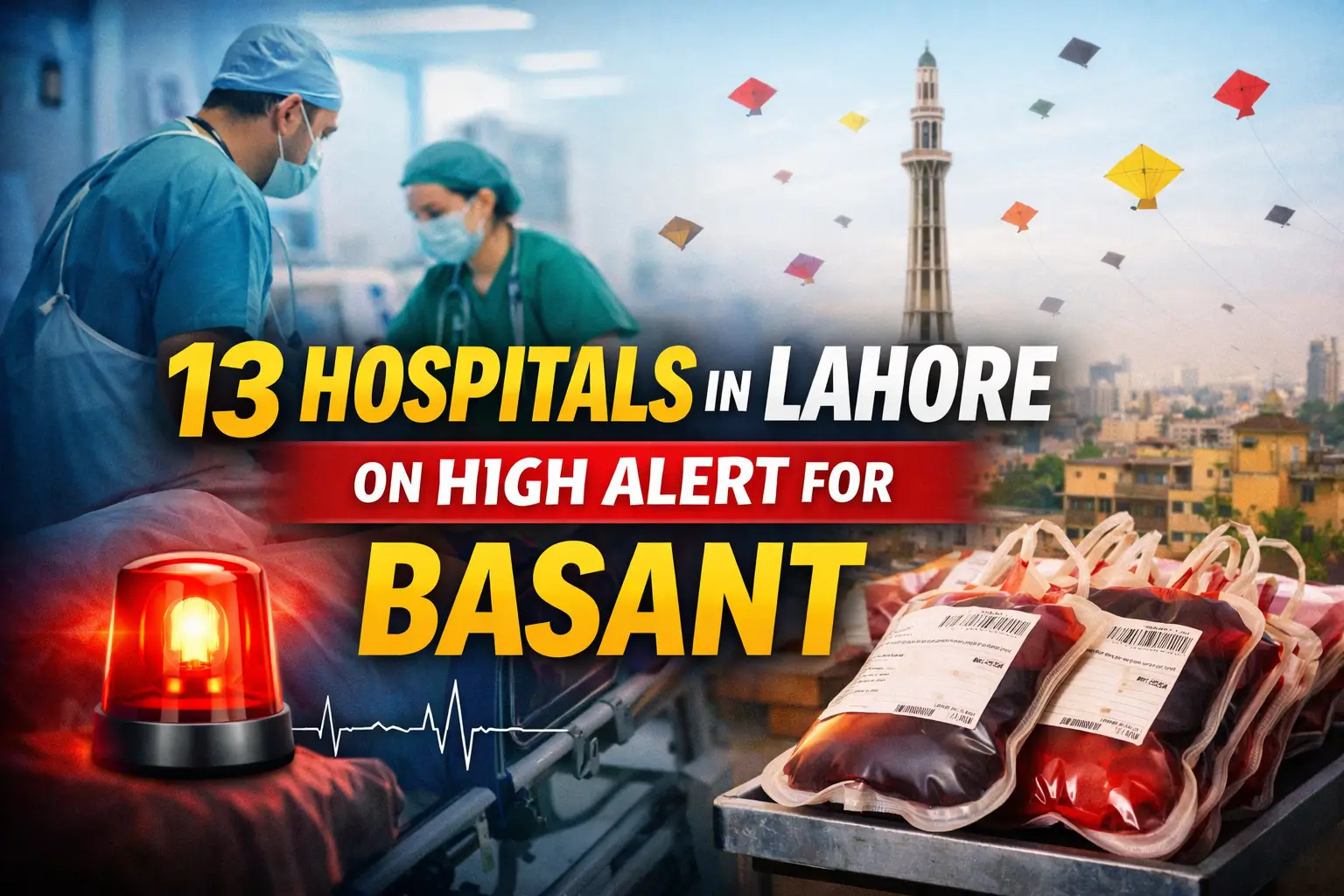 13 Hospitals in Lahore on High Alert for Basant Festival