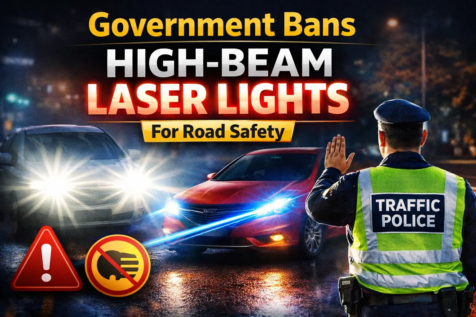 Government Bans High Beam Laser Lights for Road Safety