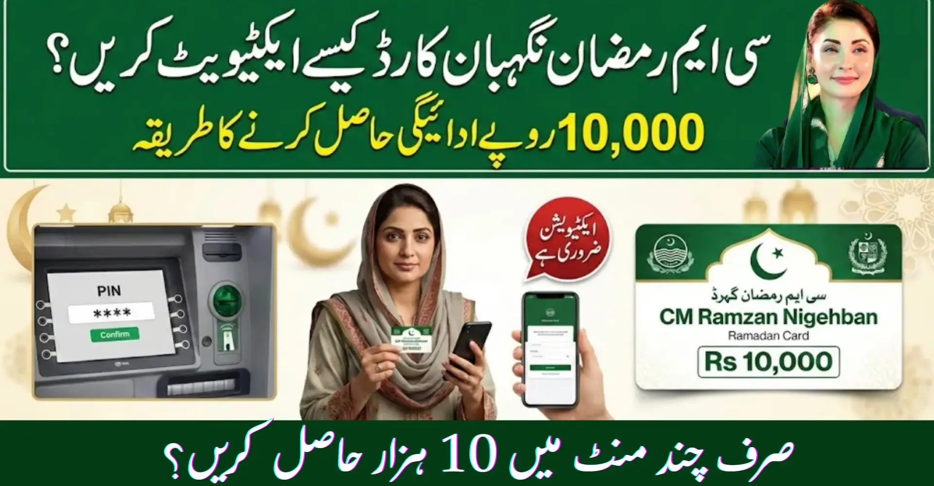 Ramadan Nigehban Card 2026 โ How to Activate & Withdraw Rs 10,000 Payment Guide